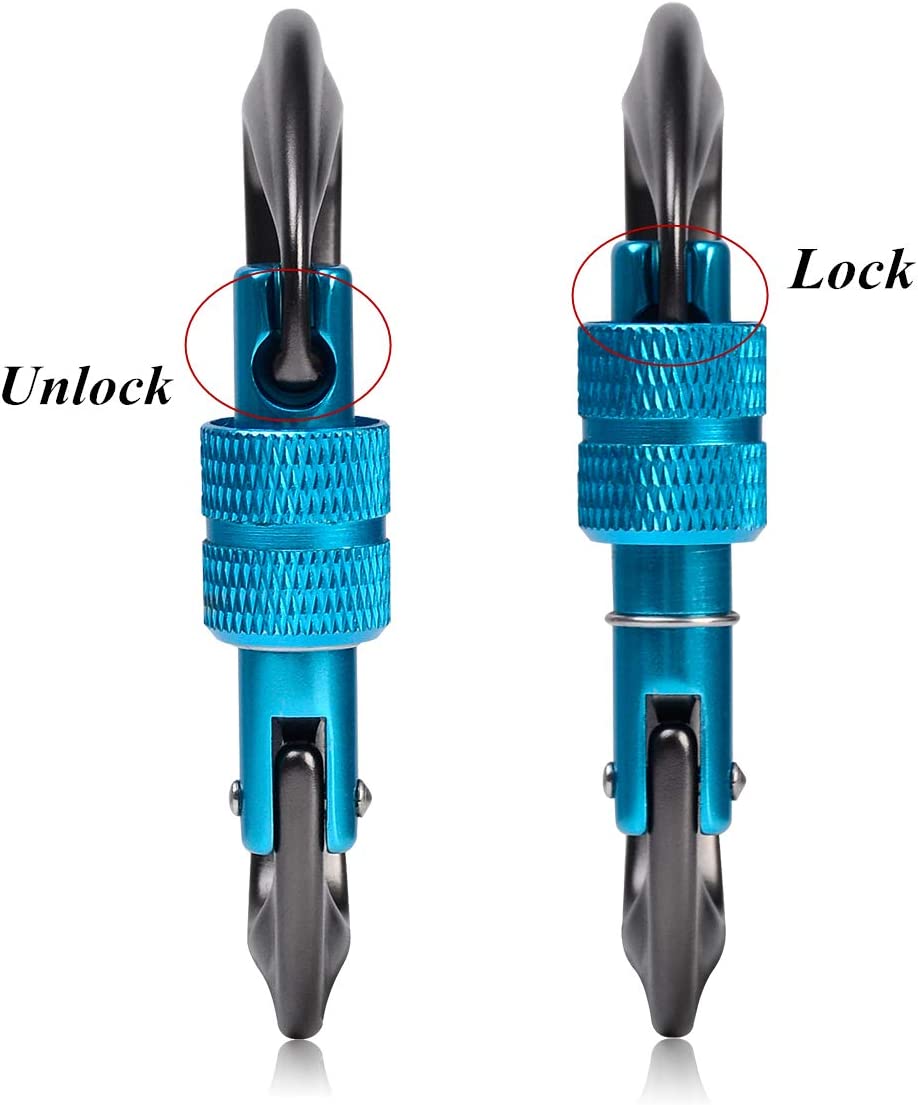 0.05 kilogram aluminum carabiner (Color: Purple)