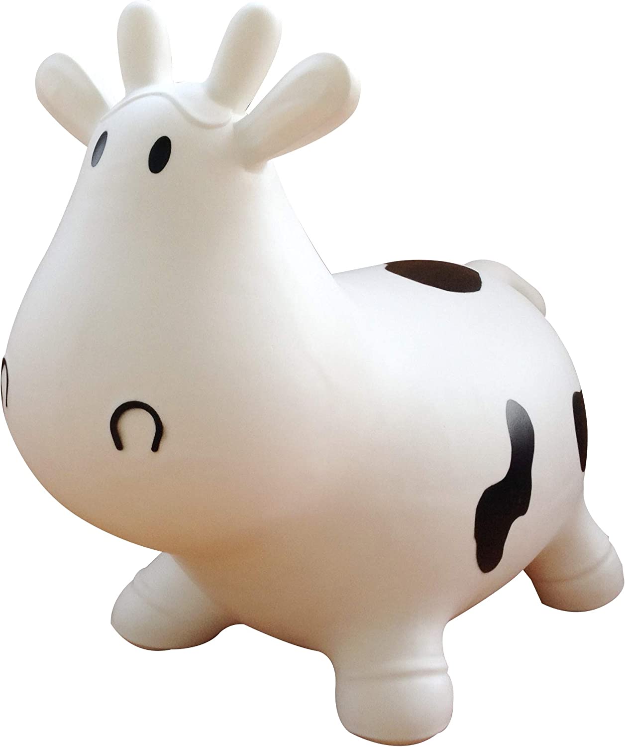 Inflatable White Cow with Hand Pump, 21.26 x 10.24 x 16.54