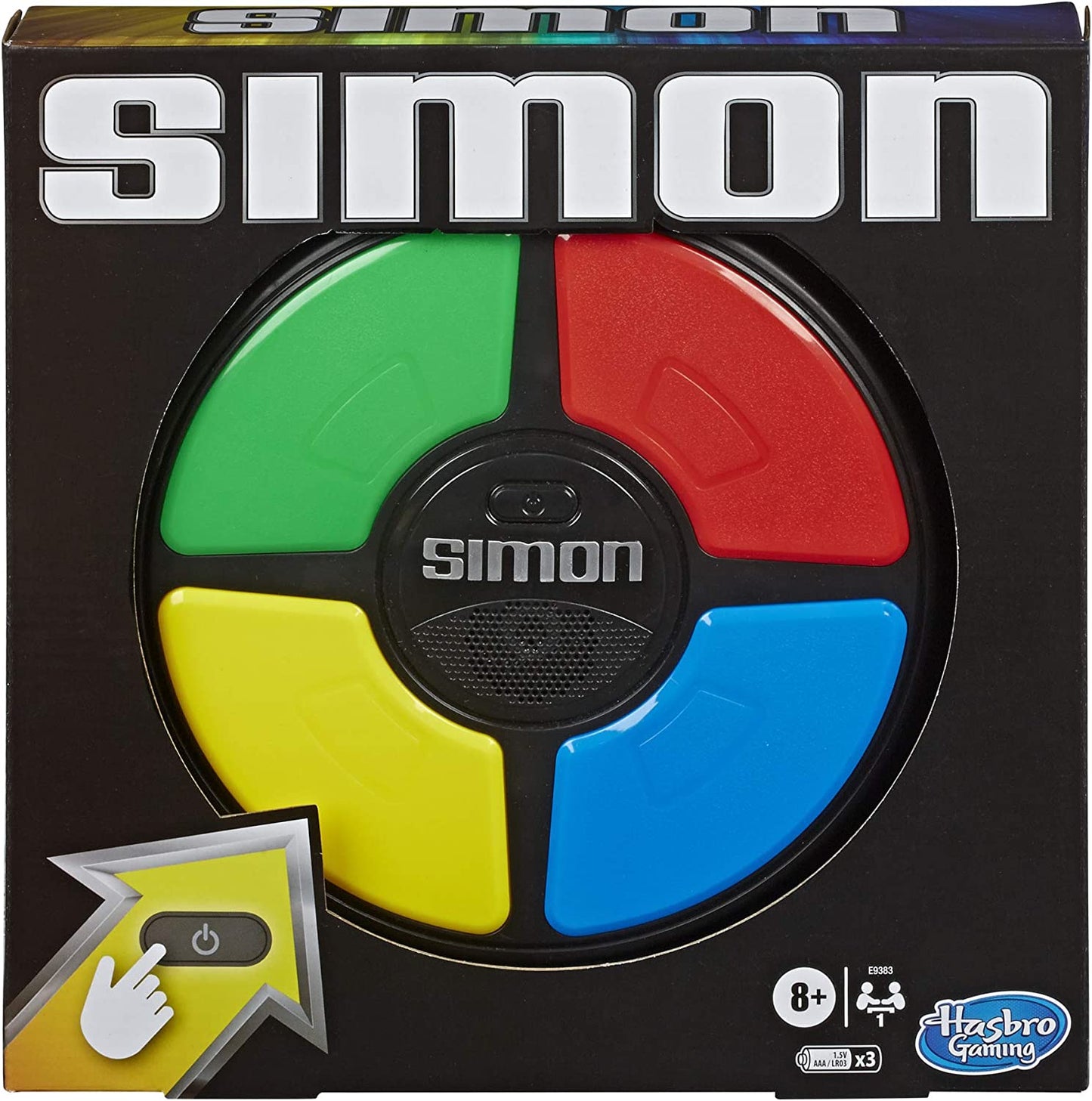 Electronic memory game with lights and sounds for ages 8 and up