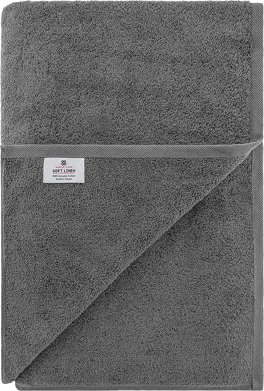 Large Absorbent Bath Towel, Dark Grey (40" x 80")